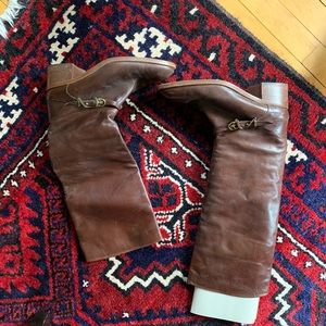 Joan & David Couture brown leather boots